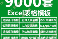 Excel表格模板9000套公司行政管理财务销售计划可视化图表